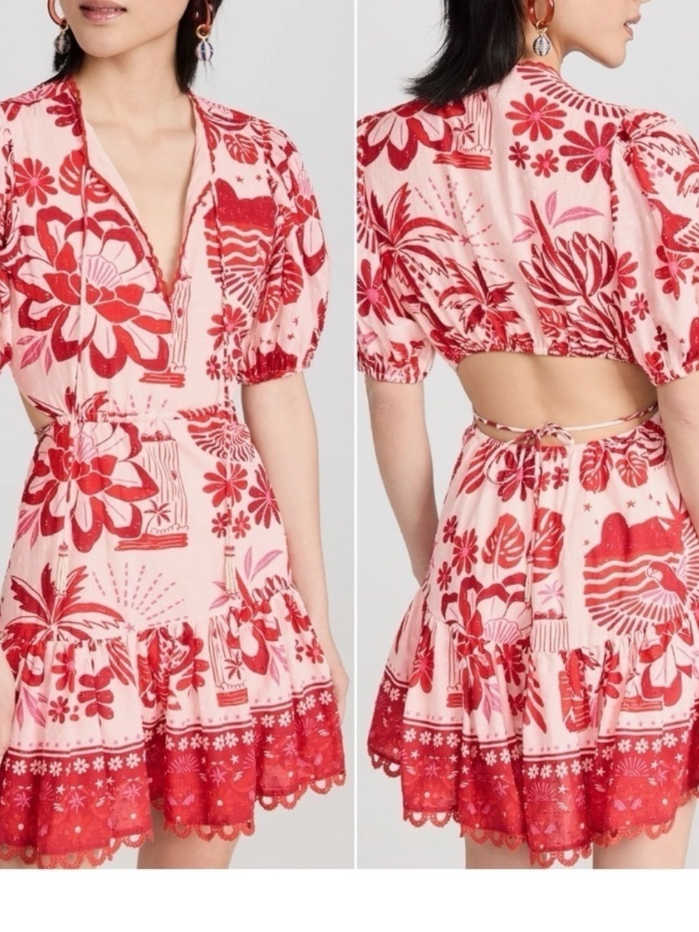 FARM Rio Rio Tiles Cotton Mini Dress |